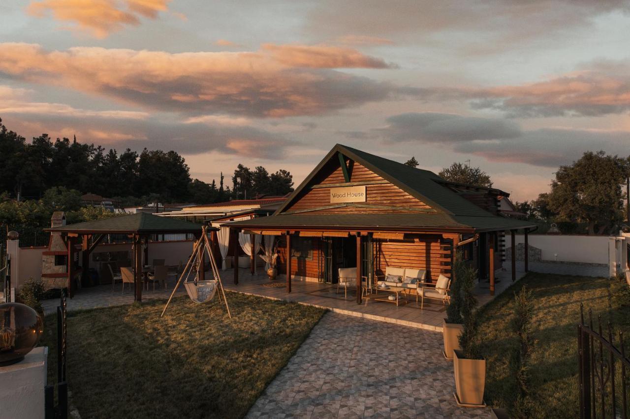 Wood House "Private Spa" Vergia Exterior foto